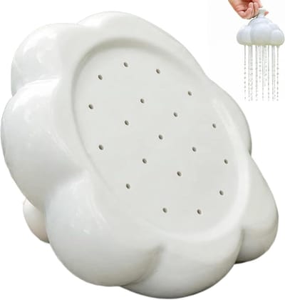 Speelse gieter - Plantenspuit decoratie - Planten water geven - Wolkvormig ontwerp - 15x15x10 cm - Wit