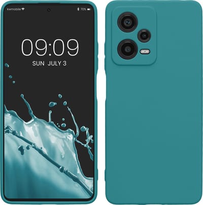 kwmobile telefoonhoesje geschikt voor Xiaomi Redmi Note 12 Pro+ 5G / Note 12 Pro Plus 5G - Hoesje voor smartphone - Precisie camera uitsnede - In mat petrol