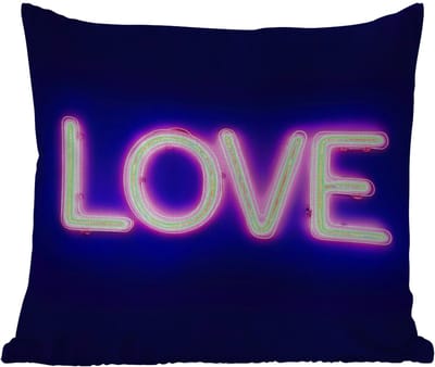 Tuinkussen - Neon - Love - Valentijn - 40x40 cm - Weerbestendig