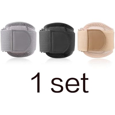 1 pièce/3 pièces Gounod Support de coude de tennis personnalisable Genouillère Genouillère Genouillère Golfeur Strap Syndrome de la douleur latérale du coude Genouillère pour épicondylite