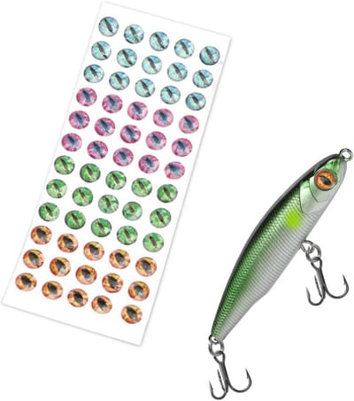 Kunstaas Ogen - Aas Stickers - Vissen Verbeteren - Natuurlijke Simulatie - 60 Capsules - Gemengd