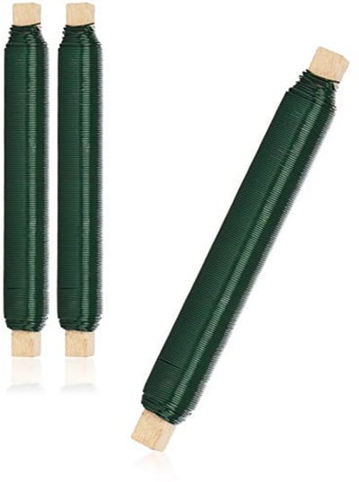 Bloemenwikkeldraad set - Groen binddraad op houten spoel - 0,65 mm - 180 g