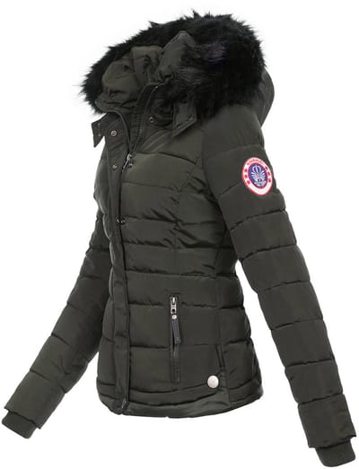 Navahoo Dames Winterjas Chloe – Getailleerd Met Afneembare Capuchon & Elegant Bont