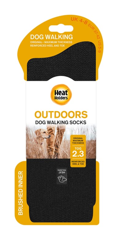 Heat Holders Nieuwigheid Unisex warme wandelsokken voor honden - Zwart