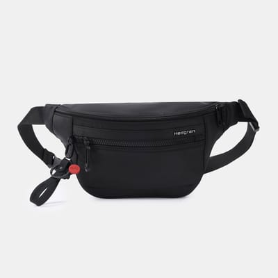 Hedgren ZIVA 2-in-1 heuptas & crossbodytas met RFID – 100% gerecycled RPET – Waterafstotend - Zwart