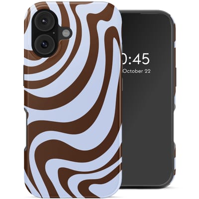 Selencia Hoesje - Geschikt voor Apple iPhone 17 - Backcover geschikt voor MagSafe - Dream Swirl Chocolate