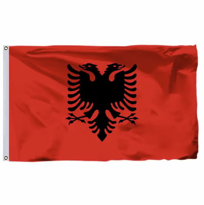 Albanese Vlag - Vlag van Albanië - 150/90CM - Vlag van de Republiek Albanië - Albanië - Landenvlag - WK - EK - Polyester - CHPN