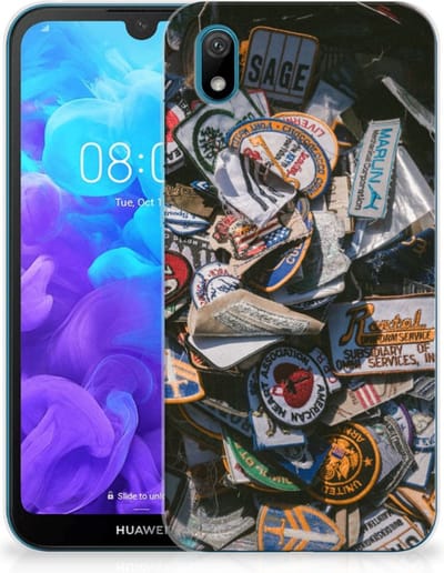 Huawei Y5 (2019) Siliconen Hoesje met foto Badges