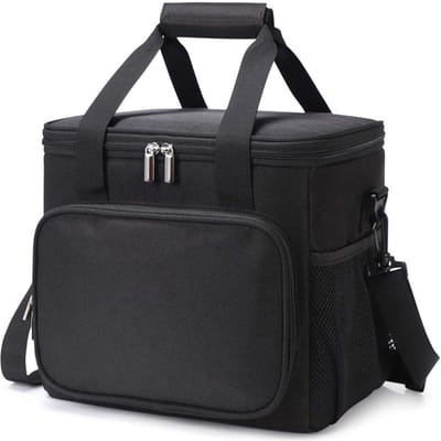 HAUSS SPOLE Koeltas – Warmte- & Koudebehoud – Voor Lunch & Picknick – 31×19×23cm – Oxford – Zwart