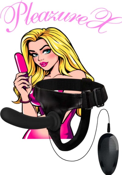 PleazureX - Sextoys Series - vibrerende strapon dildo - pegging - strap on dildo - seksspeeltje