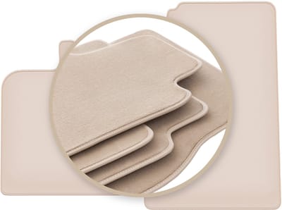 PREMIUM beige vloermatten voor: Smart ForTwo II hatchback 2007-2014