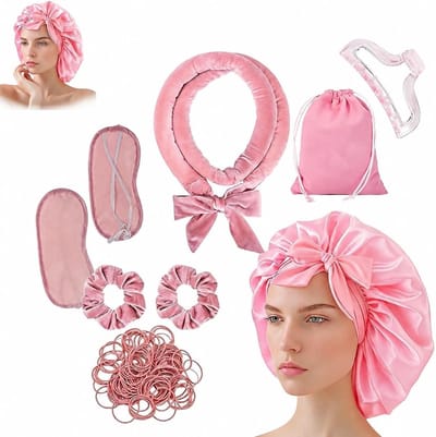 Heatless Curling Rod Hoofdband - Krulset zonder Hitte - Haar Krullen - Geen Hitte Schade - 150 cm - Paars