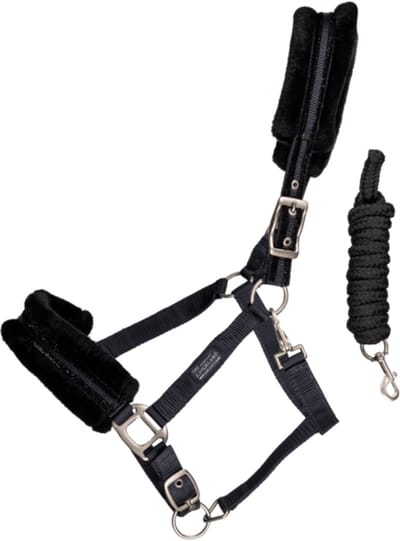Kingsland Blanca Halster met Kunstbont Cob Navy