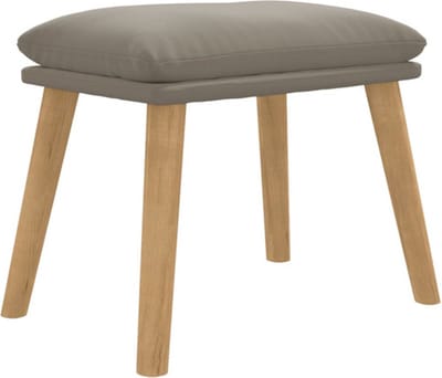 vidaXL - Voetenbank - 45x29,5x35 - cm - fluweel - lichtgrijs