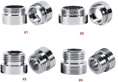 Dailygoods - Waterzuiveraar Adapter - Keuken Accessoires - Hoogwaardig Koper - 22mm 24mm - M24x1 Draad - Voor Kraanbeluchters - Duurzaam