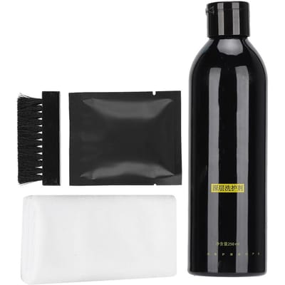 Kit de nettoyage de chaussures de sport, liquide de nettoyage pour chaussures, élimination des taches, serviette, brosse, lingettes black