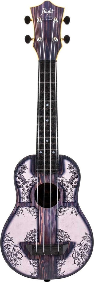Flight TUS-40 MW Soprano Ukulele Mandala Wood met Linden Top, ABS Body en Aquila Super Nylgut Snaren