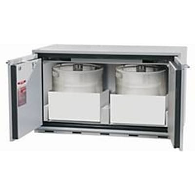 veiligheidskast type 30 asecos UB-T-30, scharnierende deuren, voorzijde lichtgrijs, B 1102 x D 574 x H 600 mm