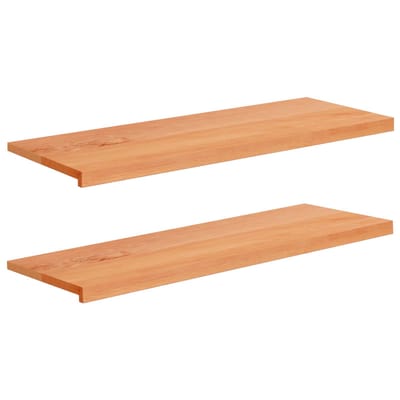 vidaXL - Raamprofielen - 2 - st - Gevoerd - 110 - x - 40 - x - 2 - cm - Massief - beukenhout