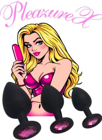 PleazureX - Sextoys Series - set van buttplugs - 3 stuks buttplug - grootste formaat 9 x 4 - genot - erotisch - seksspeeltje