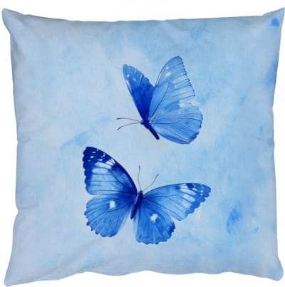 Sierkussens - Kussentjes Woonkamer - 50x50 cm - Vlinders - Sierlijk - Blauw