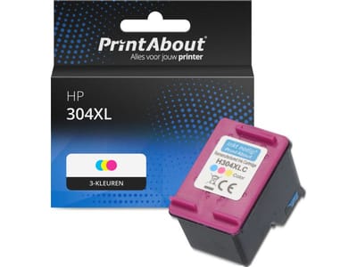 PrintAbout huismerk Inktcartridge 304XL (N9K07AE) 3-kleuren Hoge capaciteit Geschikt voor HP