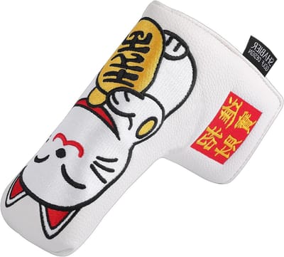 Putter Cover - Hoes voor Putter - Golf Bescherming - Magnetische Sluiting - Standaard Clubs - Wit Geel Rood Zwart