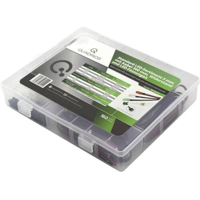Quadrios LED-assortiment Rood, Groen, Geel, Blauw, Koud-wit, Warm-wit Rond 3 mm 600 mcd 30 ° 20 mA 3.0 V