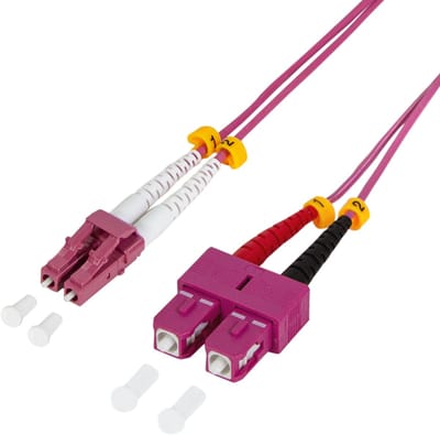 LogiLink 0.5m LC-SC InfiniBand en Glasvezelkabel 0,5 m Violet