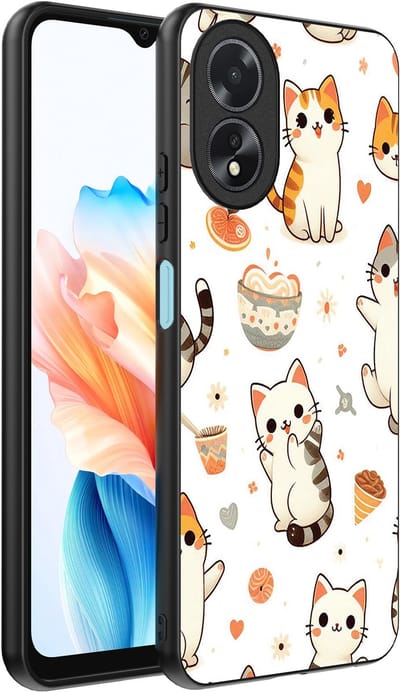 Smartphonica Telefoonhoesje Geschikt voor Oppo A18 met katten opdruk - TPU backcover case cat design geschikt voor Oppo A18