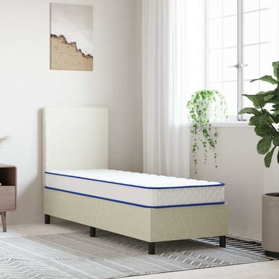 vidaXL - Traagschuimmatras - 70x200x17 - cm - Zacht - wit