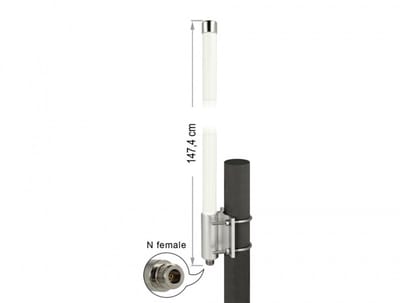 DeLOCK 12504 antenne 8 dBi Omnidirectionele antenne N-type