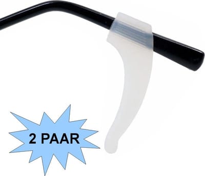 Fako Bijoux - Anti-slip Oorhaakjes - Brilhaakjes - Siliconen - Transparant - 2 Paar