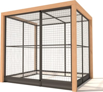 Wood Selections Volière Valentijn - Vogelkooi - vogelhuis voor buiten - papegaaienkooi - dierenverblijf - Vogelren - vogelverblijf