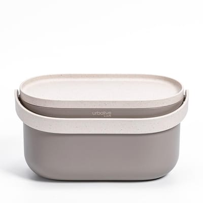 Biologische Afvalbak 4L met Gerecycled Koffiedik - Taupe/Beige