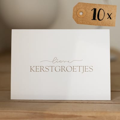 10x hippe kerstkaarten (A6 formaat) - kerst kaarten om te versturen - kaartenset - kaartjes blanco - kaartjes met tekst - luxe kerstkaarten - feestdagenkaarten - kerstkaart - wenskaarten