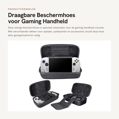 Dailygoods - Draagbare Beschermhoes voor Gaming Handheld Console met Accessoires