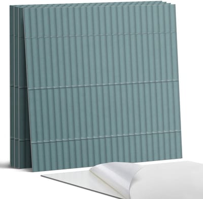 Coloray Wandpanelen Zelfklevend - Parallelle verticale strepen Zelfklevende Wandpanelen - 50 cm x 50 cm - Turkoois Wandpaneel PVC - 5 stuks - Texturen Wandpanelen Zelfklevend - Wandbord Keuken - Wandpaneel Badkamer
