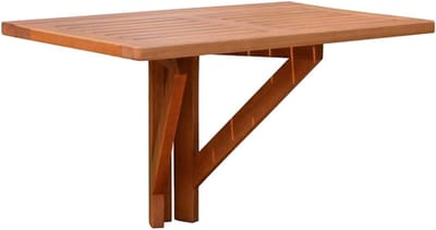 Buiten Houten Tafel - Tuin Tafel - Balkon Gebruik - FSC Gecertificeerd Hout - 60x40x37 cm - Bruin