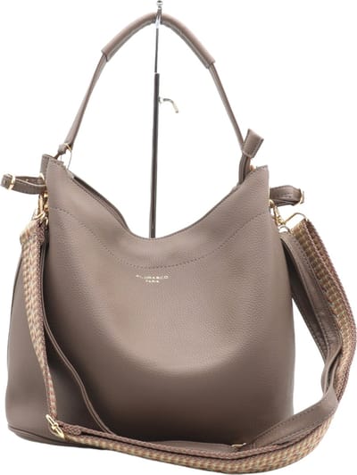Damestas - Flora & Co - Bag in bag/tas in tas - handtas/crossbody - fashion riem - donker taupe