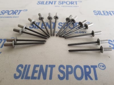 Dailygoods- Klinknagels gasdicht - Blindklinknagels - Geluiddempers - Uitlaten - 15 stuks - Aluminium/staal 4,8 x 11,0 mm