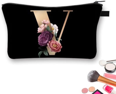 Persoonlijke Make-up Tassen, Verjaardagscadeaus voor Vrouwen, Unieke Vriendschapscadeaus, Handgemaakte Cosmetica Tassen, Zwart en Stijlvol
