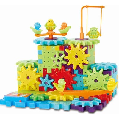 81 Stuks Elektrische Tandwielen 3D Puzzel Model Bouwpakketten Plastic Baksteenblokken Educatief Speelgoed Voor Kinderen Kinderen Kerstcadeaus