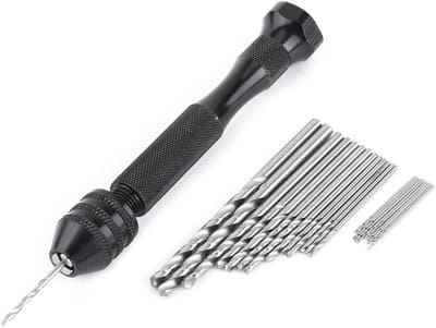 Precisie Handboor Set met 25 HSS Twist Boren voor Hout en Kunststof