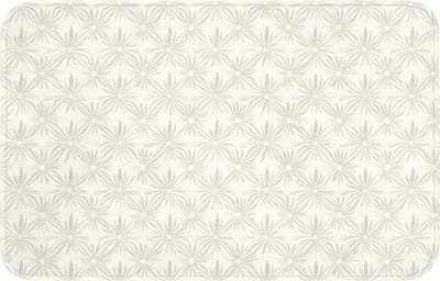 Badmat 80x50 cm - Antislip - Patroon - Bloemen - Beige - Badmatten voor badkamer - Badkamermat - Douchemat - Badkamer mat