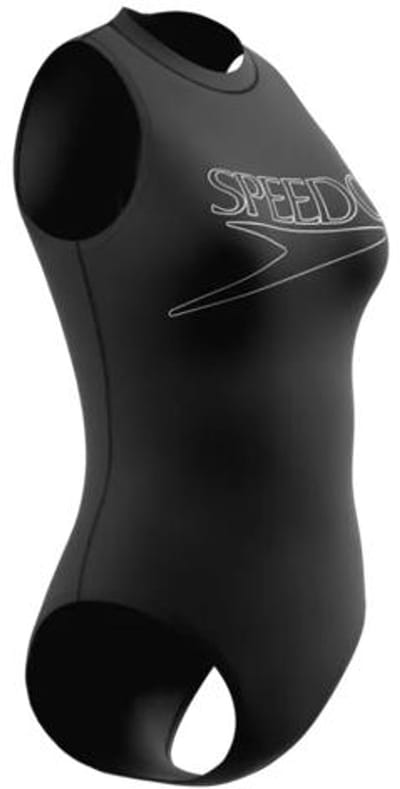 Speedo Endurance+ Logo Hydrasuit 1 Piece Dames Sportbadpak - Kleurvast Badpak Dames - Chloorbestendig Zwempak Dames - Sportbadpak Dames met Ritssluiting - Zwart/Wit - 40
