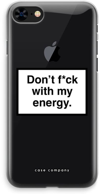 Case Company® - Hoesje geschikt voor iPhone 8 hoesje - My energy - Soft Cover Telefoonhoesje - Bescherming aan alle Kanten en Schermrand
