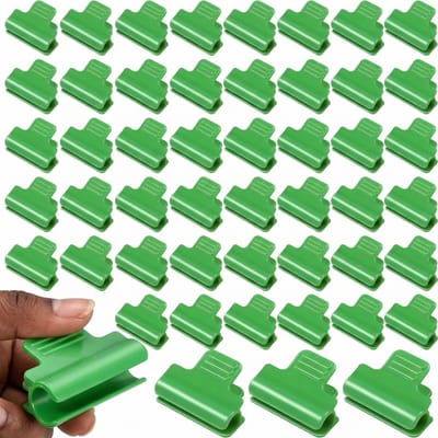 50 stuks groene broeikasklemmen, 8 mm PP, tunnel hoepclip voor broeikassen 8-9 mm in de tuinbouw, plantenclips voor veilige plantenbevestiging