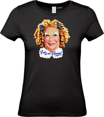 Dames T-shirt DragQueen | Gay pride shirt kleding | Regenboog kleuren | LGBTQ | Zwart dames | maat XS