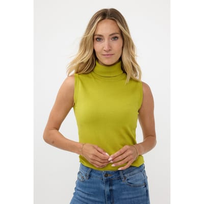 EsQualo Sweater Slv/lss Col Basic Knit Matcha Green Größe: S | Strickjacken Outlet | Damen | Grün